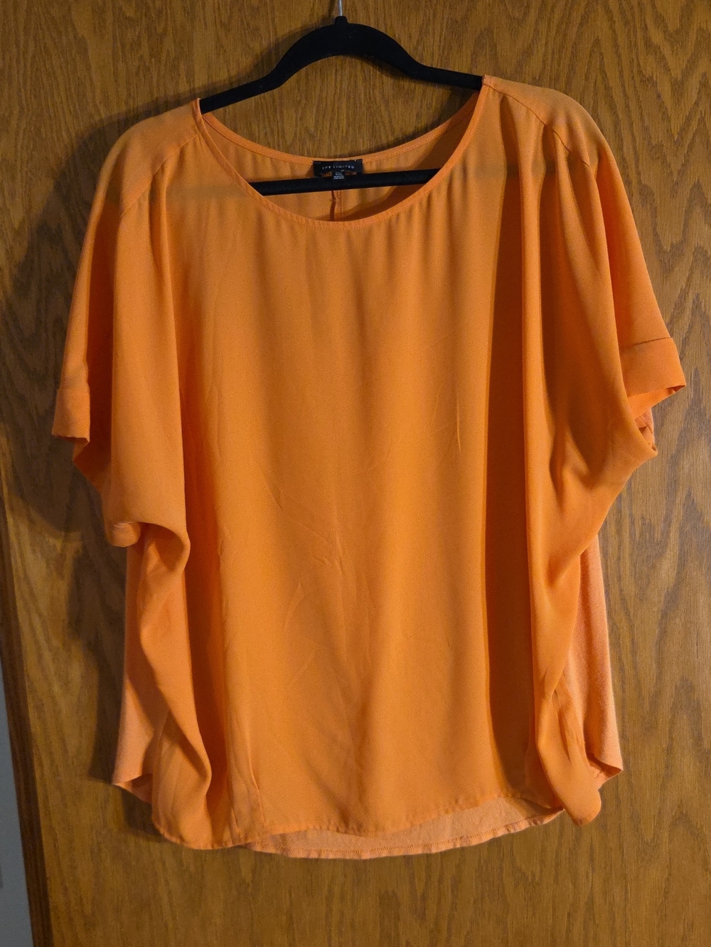 The Limited Orange Chiffon Dolman Sleeve Blouse Size Xxl Tall